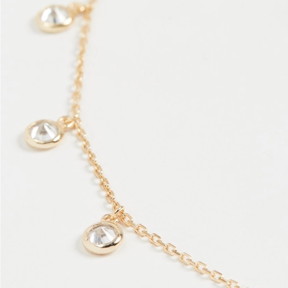 Shashi solitaire drop choker necklace - Picture 4 of 12